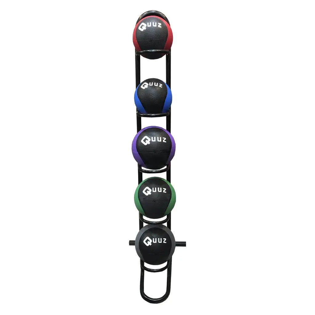 [COMBOMEDICINE] COMBO DE 5 MEDICINE BALL CON PIQUE (1, 2, 3, 4 Y 5KG) + RACK