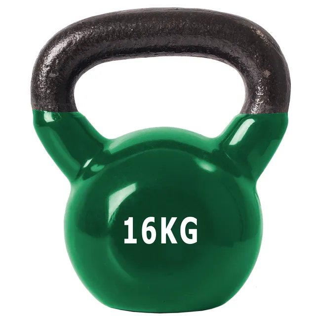 KETTLEBELL RECUBIERTAS EN GOMA CON AGARRE 16KG